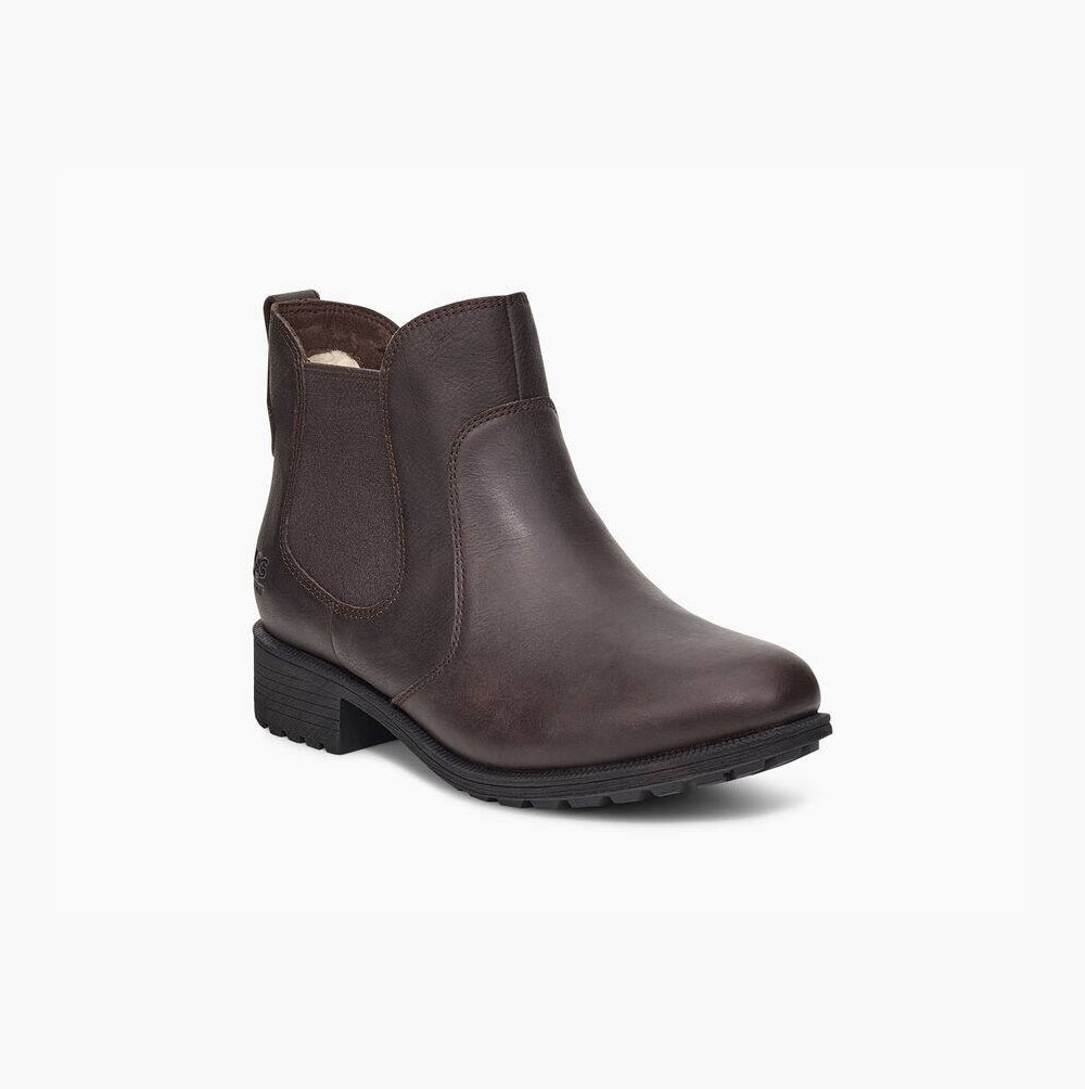 UGG Bonham III Brown Chelsea Boots for Women (CJQW51086)